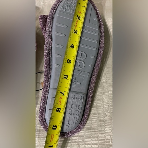 LongBay Purple Glitter Slippers with Bow - Picture 3 of 4